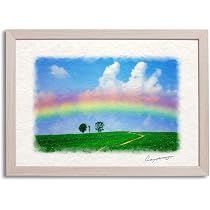 Amazon.co.jp: Natural Memories 玄関に飾ると運気が上がる絵画 和紙の